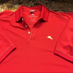 MEN’s TOMMY BAHAMA ORANGE/RED POLO